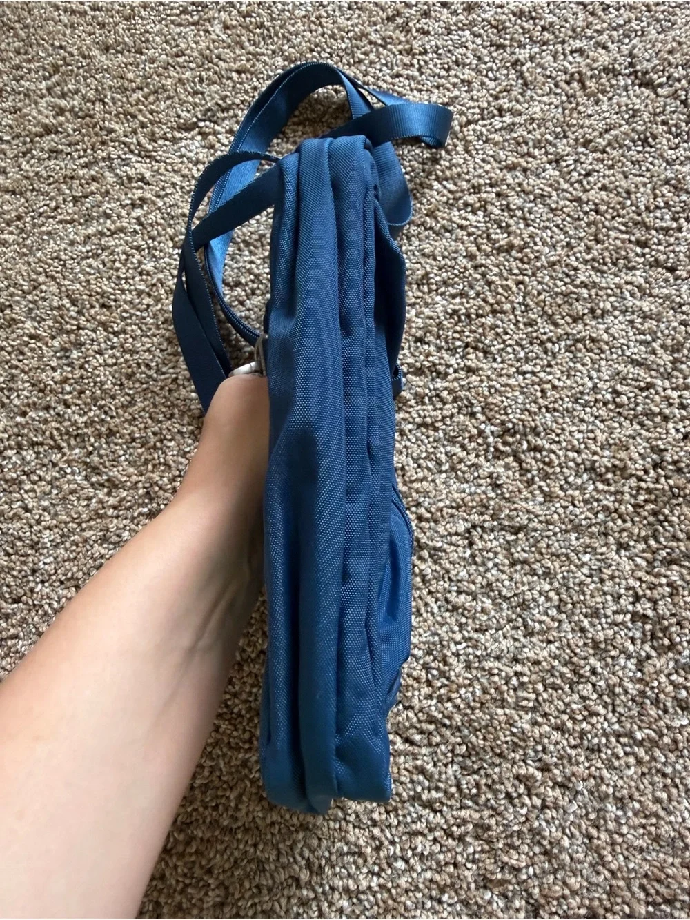 BAGGALLINI Blue Legacy Triple Zip Bagg Crossbody Convertible Clutch Waist Bag